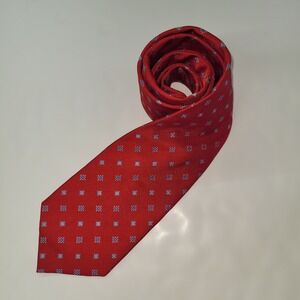 Arturo Calle European Collection Tie Red Silk La Foderata Necktie Men's Handmade